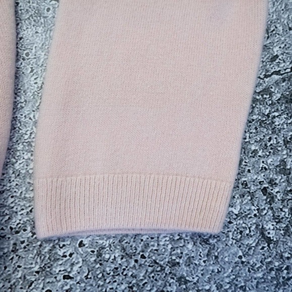 Dana Buchman Womens Sweater Lg Cashmere Turtleneck Cable Knit Pink Preppy Winter - Picture 4 of 12